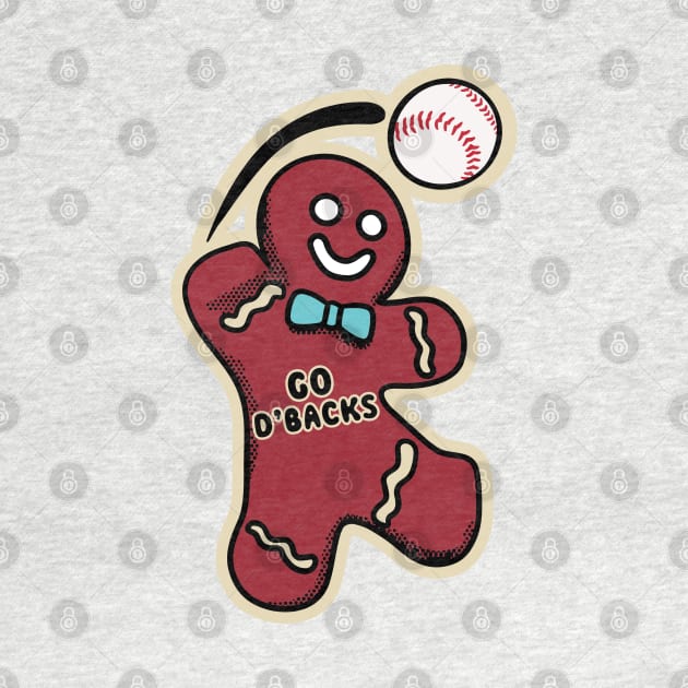 Arizona Diamondbacks Gingerbread Man by Rad Love